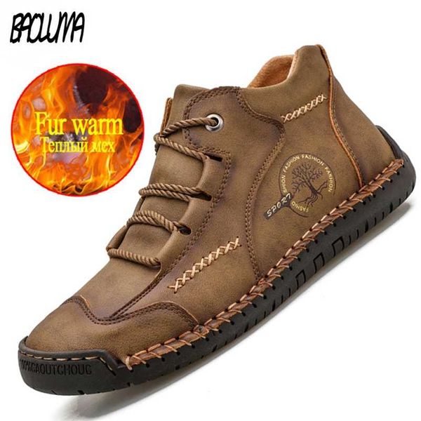 winter warm boots men's leather waterproof ankle fashion fur snow outdoor motorcycle 211216, Black
winter warm boots men's leather waterproof ankle fashion fur snow outdoor motorcycle 211216, Black