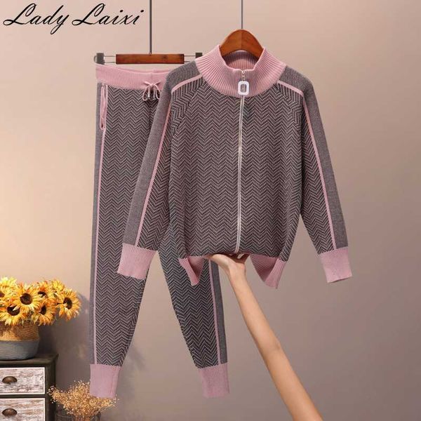 women two piece set clothes fashion kniteed jacket short coat + slim long pant tracksuit woman sportsuit autumn winter outfit 210529, White
women two piece set clothes fashion kniteed jacket short coat + slim long pant tracksuit woman sportsuit autumn winter outfit 210529, White