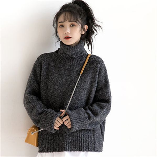women's sweaters 2021 winter turtleneck women pullover knitted sweater fashion loose harajuku solid warm knitwear ladies clot, White;black
women's sweaters 2021 winter turtleneck women pullover knitted sweater fashion loose harajuku solid warm knitwear ladies clot, White;black