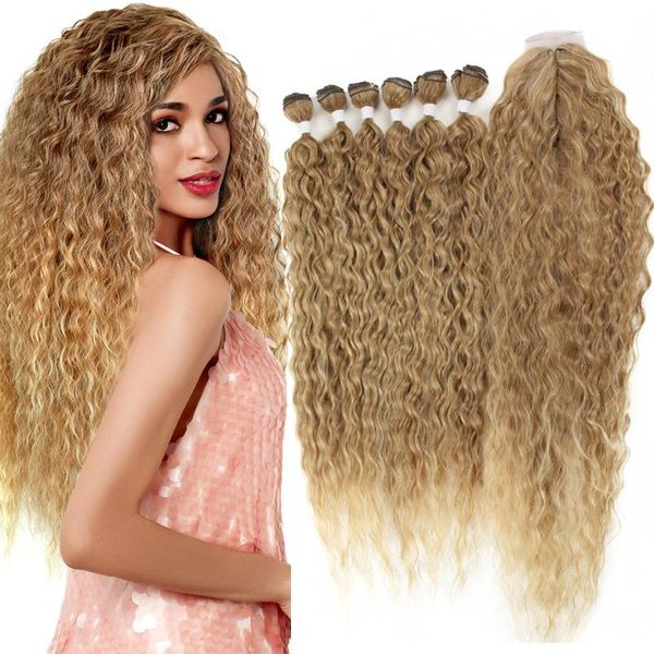 human ponytails raising 613 deep wave hair bundles with closure synthetic curly 6 blonde omber extensions 30 inches, Black
human ponytails raising 613 deep wave hair bundles with closure synthetic curly 6 blonde omber extensions 30 inches, Black