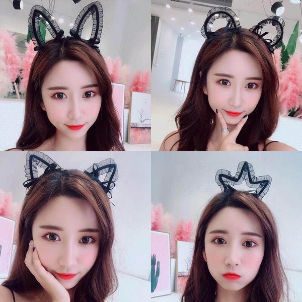 party hats european and american lace mesh cat ears hair band head web celebrity live show moe headdress card
party hats european and american lace mesh cat ears hair band head web celebrity live show moe headdress card