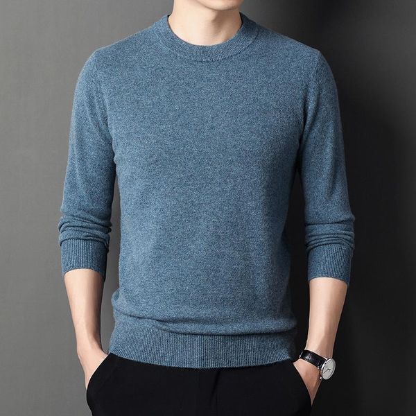 men's sweaters high-grade 100% pure cashmere sweater round neck blue thickened warm knitted in winter., White;black
men's sweaters high-grade 100% pure cashmere sweater round neck blue thickened warm knitted in winter., White;black