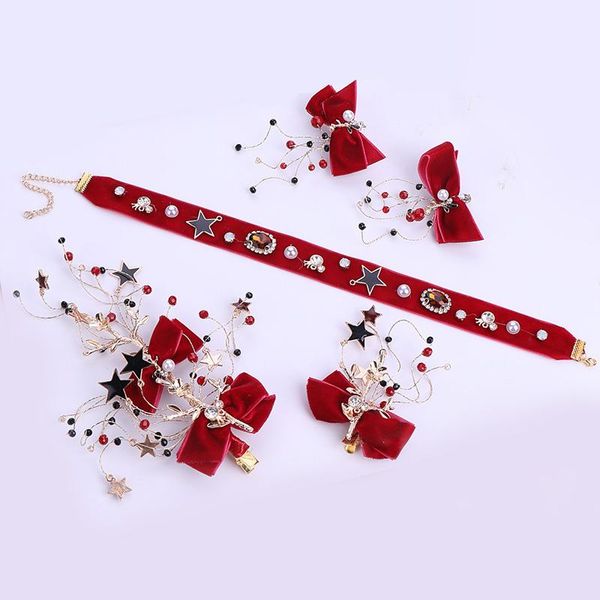 wedding jewelry sets bridal bride party hair set red bowknot star bead pearl necklace headwear hairclips hairpins earring, Slivery;golden
wedding jewelry sets bridal bride party hair set red bowknot star bead pearl necklace headwear hairclips hairpins earring, Slivery;golden