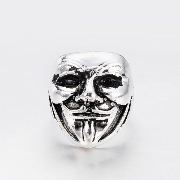 cluster rings european and american film television style fashion domineering men v-vendetta ring personality retro clown mask, Golden;silver
cluster rings european and american film television style fashion domineering men v-vendetta ring personality retro clown mask, Golden;silver