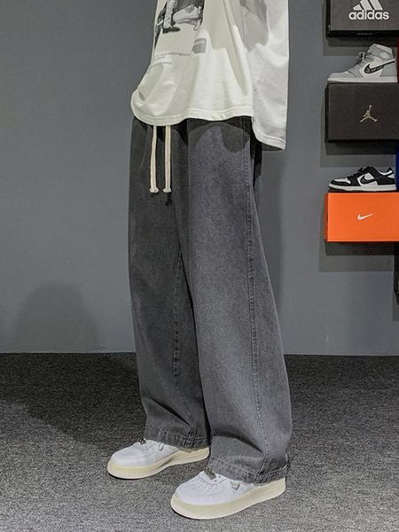 men's jeans spring and autumn straight tube loose large wide leg casual pants winter plush korean fashion, Blue
men's jeans spring and autumn straight tube loose large wide leg casual pants winter plush korean fashion, Blue