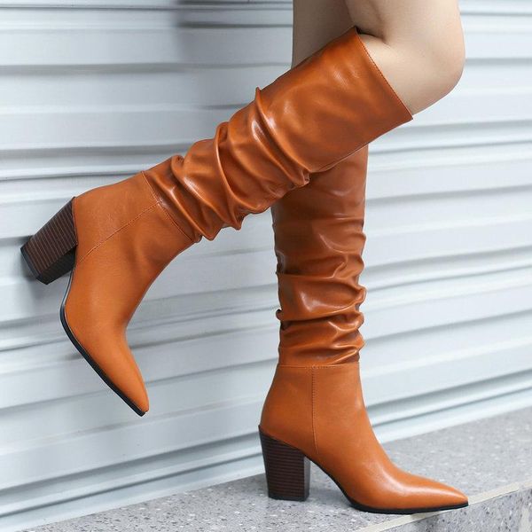 boots black beige brown green slouchy women chunky heel knee high pointed toe fold woman heels winter shoes
boots black beige brown green slouchy women chunky heel knee high pointed toe fold woman heels winter shoes
