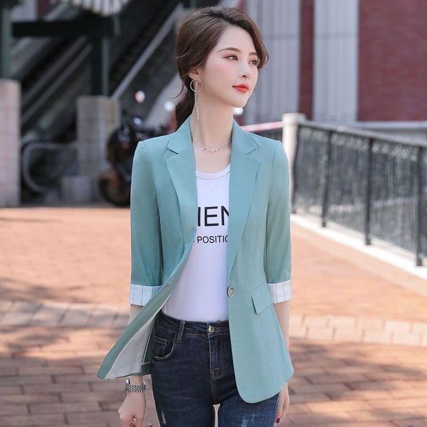 women's jackets 2021 fashion summer slim solid women thin plus size elegant ladies outerwear short sleeve basic female coats clothes, Black;brown
women's jackets 2021 fashion summer slim solid women thin plus size elegant ladies outerwear short sleeve basic female coats clothes, Black;brown