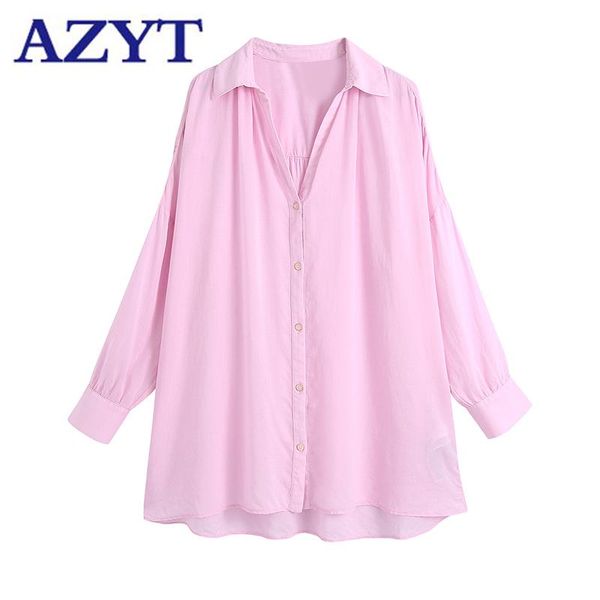 women's blouses & shirts azyt korean loose long sleeve women 2021 autumn mid solid femme casual oversized blusas y camisas, White
women's blouses & shirts azyt korean loose long sleeve women 2021 autumn mid solid femme casual oversized blusas y camisas, White