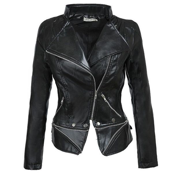 women's jackets women gothic faux leather jacket spring autumn coat motorcycle goth female pu zippers long sleeve moto coats, Black;brown
women's jackets women gothic faux leather jacket spring autumn coat motorcycle goth female pu zippers long sleeve moto coats, Black;brown