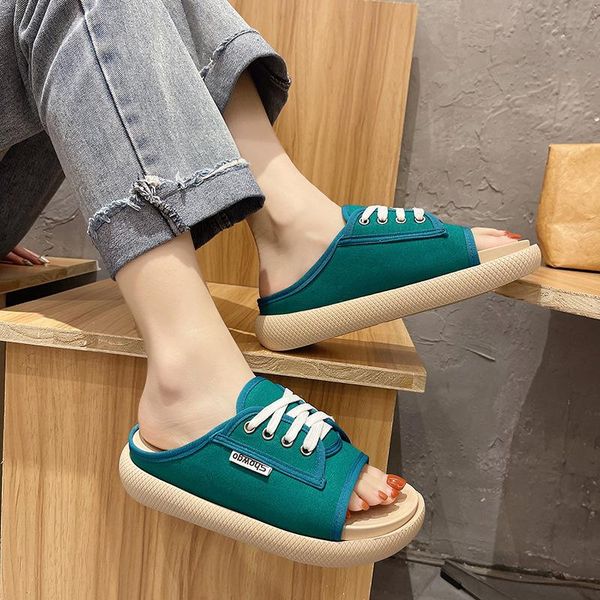 slippers 2021 women canvas slipper woman lace up outdoor ladies peep toe flat sandals casual female fashion beach shoes a868, Black
slippers 2021 women canvas slipper woman lace up outdoor ladies peep toe flat sandals casual female fashion beach shoes a868, Black