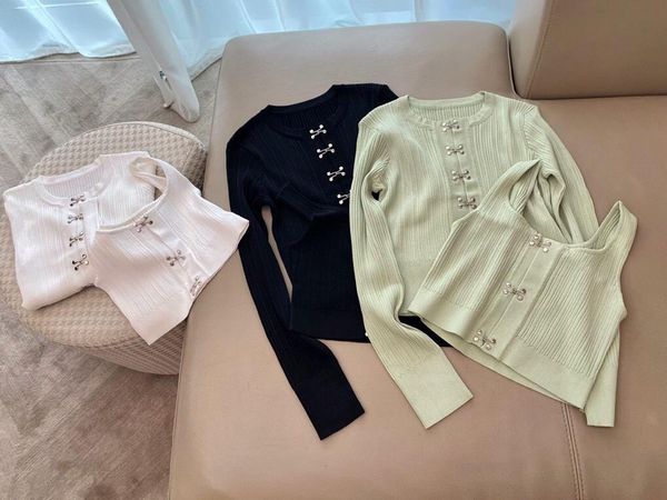 women's knits & tees high 2021ss spring quality women knitted vest tank + casual sweater cardigans 2 piece sets 3 color gdnz 3.02, White
women's knits & tees high 2021ss spring quality women knitted vest tank + casual sweater cardigans 2 piece sets 3 color gdnz 3.02, White