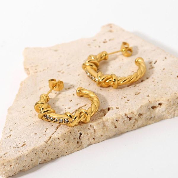 stud croissants twist stainless steel earrings with zircon diamonds chunky 18k gold hoop for women jewelry, Golden;silver
stud croissants twist stainless steel earrings with zircon diamonds chunky 18k gold hoop for women jewelry, Golden;silver