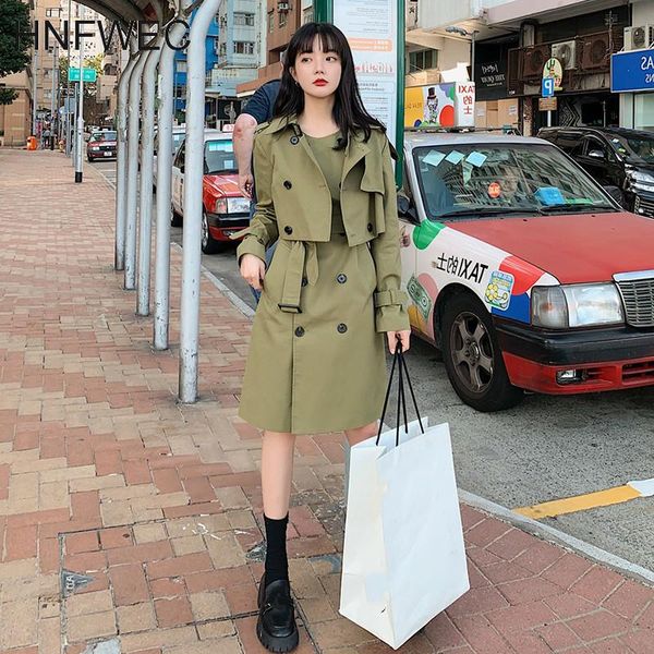 women's tracksuits autumn 2021 short solid turn-down collar pockets coat+ windbreaker knee-length dress for woman two-piece suit k525, Gray
women's tracksuits autumn 2021 short solid turn-down collar pockets coat+ windbreaker knee-length dress for woman two-piece suit k525, Gray