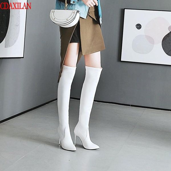 boots cdaxialn to over-the-knee women stretch pu leather pointed toe slip-on super high heels thigh spring, Black
boots cdaxialn to over-the-knee women stretch pu leather pointed toe slip-on super high heels thigh spring, Black