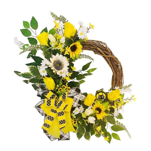decorative flowers & wreaths artificial sawfly sunflower wreath bee festival wedding party home decoration round pendant #10
decorative flowers & wreaths artificial sawfly sunflower wreath bee festival wedding party home decoration round pendant #10