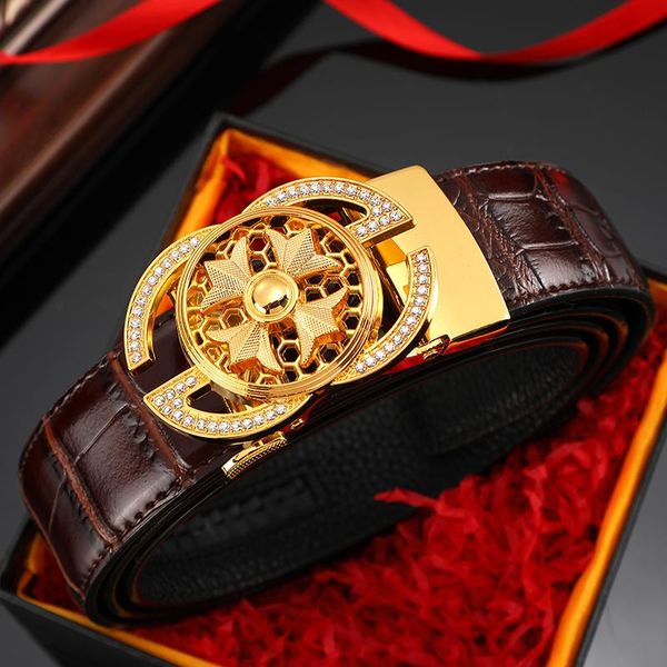 belts luxury genuine leather men belt jeans rhinestone metal rotatable buckle business male waistband, Black;brown
belts luxury genuine leather men belt jeans rhinestone metal rotatable buckle business male waistband, Black;brown