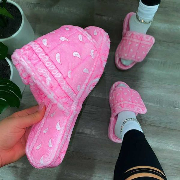 slippers big soft bandanna print shoes flat sandals casual home slipper bedroom women open toe winter fur, Black
slippers big soft bandanna print shoes flat sandals casual home slipper bedroom women open toe winter fur, Black