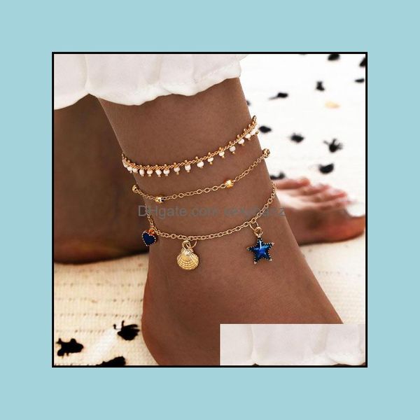 anklets jewelry s1649 fashion 3pcs/set anklet set blue star heart metal shell pendant drop delivery 2021 iy2oa, Red;blue
anklets jewelry s1649 fashion 3pcs/set anklet set blue star heart metal shell pendant drop delivery 2021 iy2oa, Red;blue