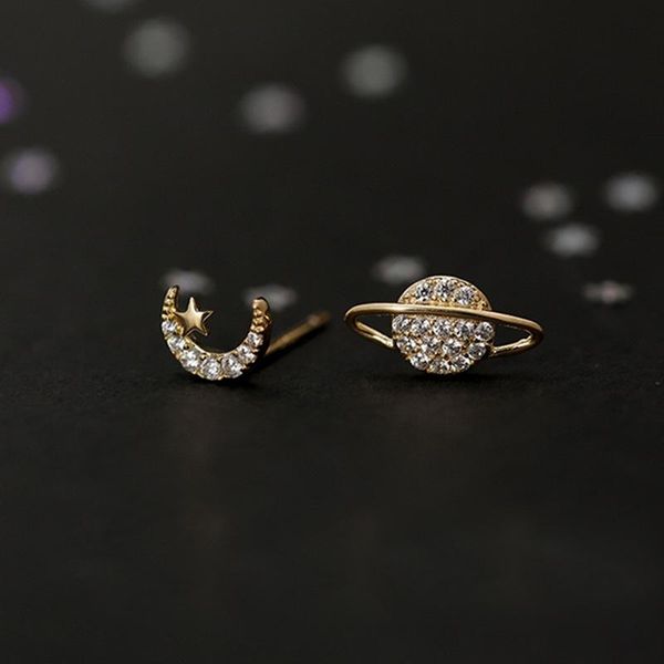 stud binmonray 925 sterling silver micro zircon inlaid asymmetric moon planet ear studs for women simple exquisite party jewelry gift, Golden;silver
stud binmonray 925 sterling silver micro zircon inlaid asymmetric moon planet ear studs for women simple exquisite party jewelry gift, Golden;silver
