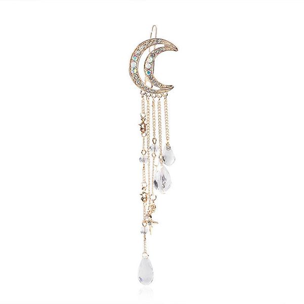 hair clips & barrettes pin ladies fashion moon tassel five-pointed star pendant hairpin retro trend accessories, Golden;silver
hair clips & barrettes pin ladies fashion moon tassel five-pointed star pendant hairpin retro trend accessories, Golden;silver