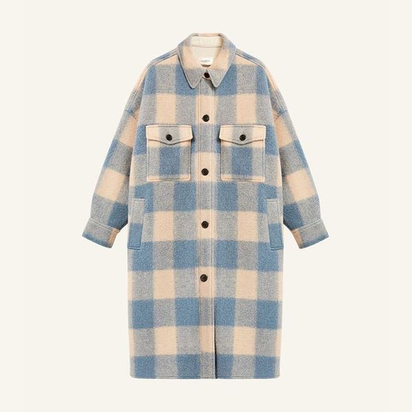 women's wool & blends 2021 fall winter plaid coats women single breasted casual jacket long sleeve turn down neck pocket warm woolen, Black
women's wool & blends 2021 fall winter plaid coats women single breasted casual jacket long sleeve turn down neck pocket warm woolen, Black