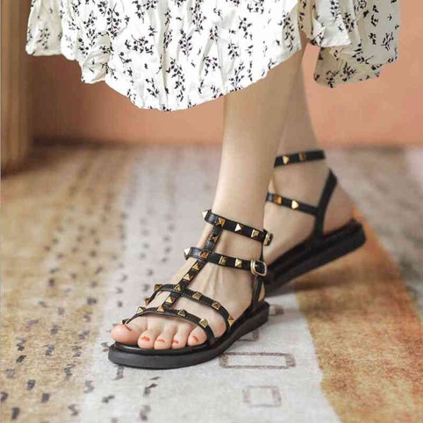 sandals summer fashion buckle-strap women's flat rivets studded casual beach jelly shoes f0la, Black
sandals summer fashion buckle-strap women's flat rivets studded casual beach jelly shoes f0la, Black