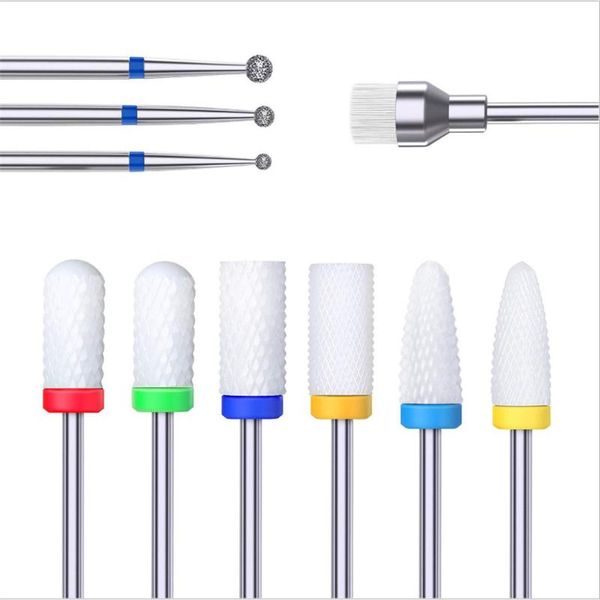 nail art equipment milling cutter for manicure set 10 pcs ceramic electric drill bits removing gel varnish tool, Silver
nail art equipment milling cutter for manicure set 10 pcs ceramic electric drill bits removing gel varnish tool, Silver
