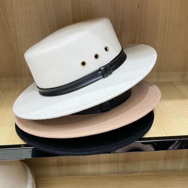 stingy brim hats british fashion flat classical hat fall winter wide wool felt fedora for women bone cape feminino gorra, Blue;gray
stingy brim hats british fashion flat classical hat fall winter wide wool felt fedora for women bone cape feminino gorra, Blue;gray