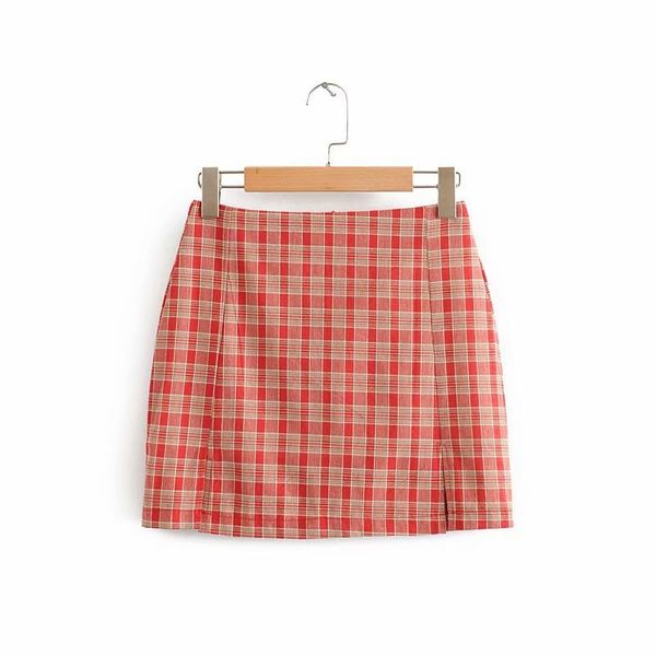 fashion skirts 2021 spring women's high waist ba zipper red plaid hem split for women, Black
fashion skirts 2021 spring women's high waist ba zipper red plaid hem split for women, Black