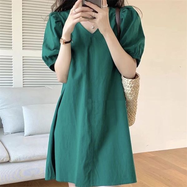casual dresses puff sleeve retro summer lazy 2021 slim elegant v-neck loose office lady solid streetwear mini vestidos p78h, Black;gray
casual dresses puff sleeve retro summer lazy 2021 slim elegant v-neck loose office lady solid streetwear mini vestidos p78h, Black;gray