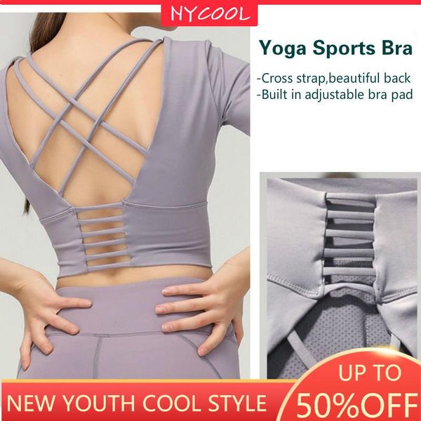 cross bandage sports bra for women gym fitness workout with chest pad yoga vest underwear jogging sport crop clothing, White;black
cross bandage sports bra for women gym fitness workout with chest pad yoga vest underwear jogging sport crop clothing, White;black