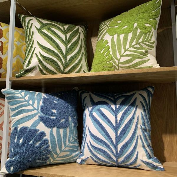 cushion/decorative pillow american style tropical plant palm leaf hand-embroidered comfortable decorative pillows cojines decorativos para s
cushion/decorative pillow american style tropical plant palm leaf hand-embroidered comfortable decorative pillows cojines decorativos para s