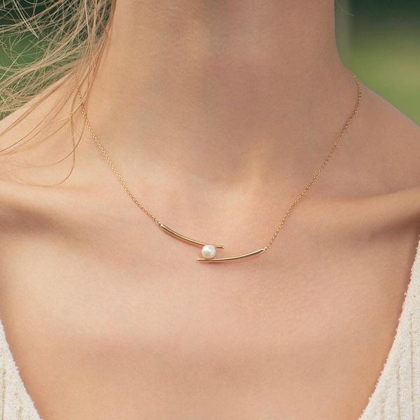 pendant necklaces fashionable gold plated pearl chopsticks necklace women's simple luxury design clavicle chain neck, Silver
pendant necklaces fashionable gold plated pearl chopsticks necklace women's simple luxury design clavicle chain neck, Silver