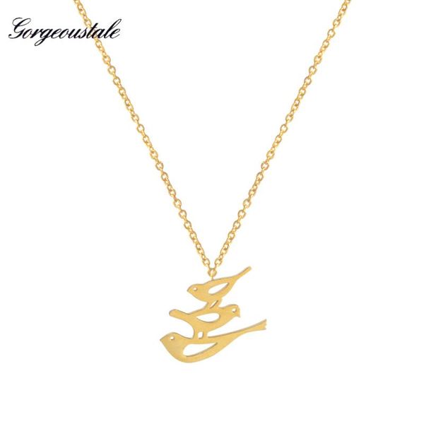 gold color mom baby sparrow necklace for women collar mujer stainless steel chain three birds pendant 2021 necklaces, Silver
gold color mom baby sparrow necklace for women collar mujer stainless steel chain three birds pendant 2021 necklaces, Silver