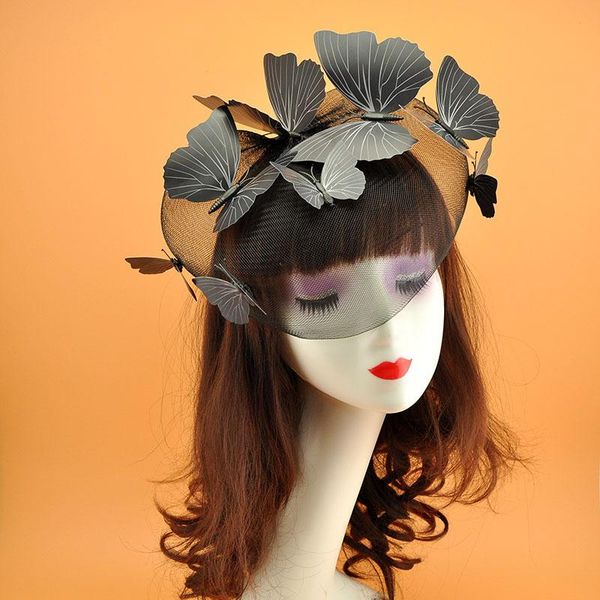 headpieces butterfly net yarn hair accessories headband face mask catwalk styling headwear mori wedding magazine po hairpin, Silver
headpieces butterfly net yarn hair accessories headband face mask catwalk styling headwear mori wedding magazine po hairpin, Silver