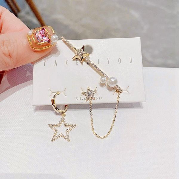 dangle & chandelier trendy cz crystal star hanging earrings with full ear cuff gold color plated cubic zircon for women, Silver
dangle & chandelier trendy cz crystal star hanging earrings with full ear cuff gold color plated cubic zircon for women, Silver