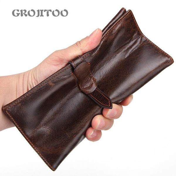 layer leather lady's purse long oil wax wallet multi-functional for men clutch handy wallets, Red;black
layer leather lady's purse long oil wax wallet multi-functional for men clutch handy wallets, Red;black