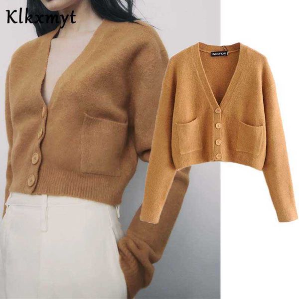 klkxmyt za women fashion with pocket button cropped knitted cardigan sweater vintage long sleeve female outerwear chic 210527, White
klkxmyt za women fashion with pocket button cropped knitted cardigan sweater vintage long sleeve female outerwear chic 210527, White