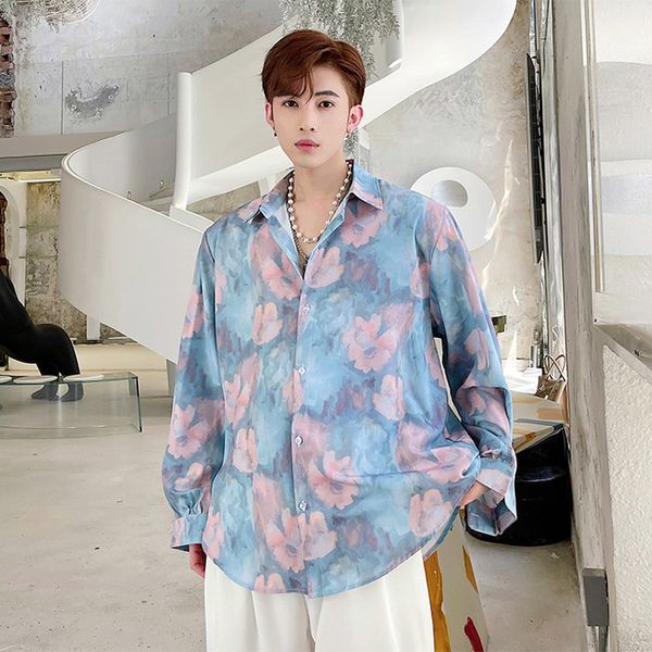 men's casual shirts men niche design flower print long sleeve loose shirt vintage fashion man ins net celebrities q2n1, White;black
men's casual shirts men niche design flower print long sleeve loose shirt vintage fashion man ins net celebrities q2n1, White;black