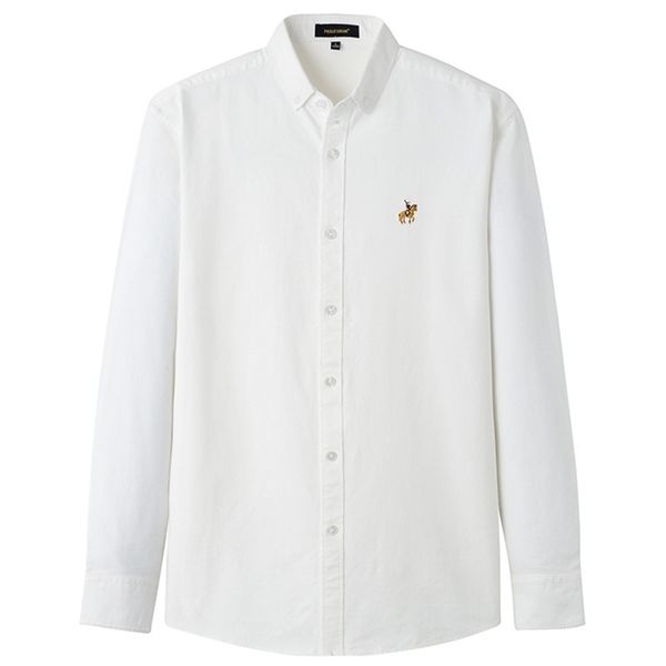 casual 100% cotton men oxford shirts long sleeve thick regular fit embroidery horse fashion designer 220224, White;black
casual 100% cotton men oxford shirts long sleeve thick regular fit embroidery horse fashion designer 220224, White;black