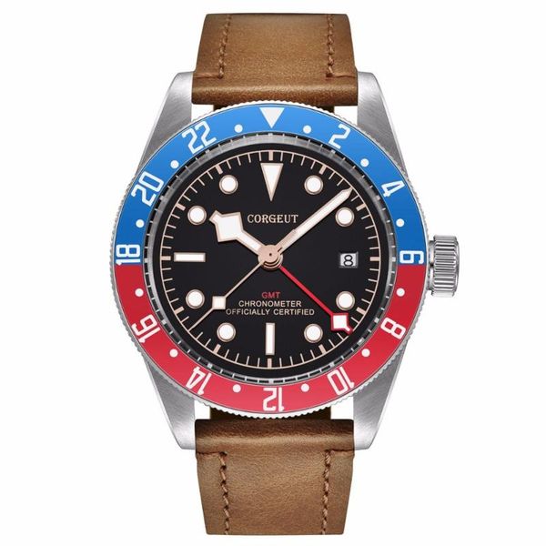 wristwatches corgeut watch men automatic gmt luminous clock waterproof mechanical male brand relogio masculino sapphire crystal, Slivery;brown
wristwatches corgeut watch men automatic gmt luminous clock waterproof mechanical male brand relogio masculino sapphire crystal, Slivery;brown