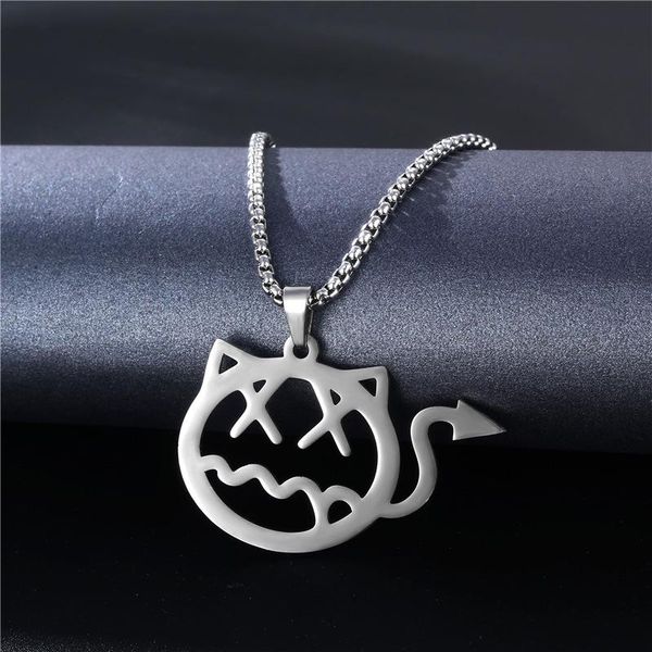 pendant necklaces stainless steel devil shape for boy girls men clavicle chain 2021 trend gothic punk hip hop jewelery gift, Silver
pendant necklaces stainless steel devil shape for boy girls men clavicle chain 2021 trend gothic punk hip hop jewelery gift, Silver