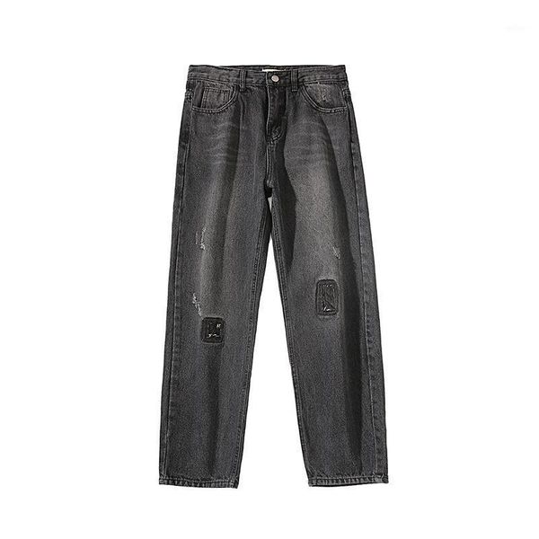 summer 2021 fashion teenagers loose men's trousers korean style trendy jeans with holes in all-match straight harem pants, Blue
summer 2021 fashion teenagers loose men's trousers korean style trendy jeans with holes in all-match straight harem pants, Blue