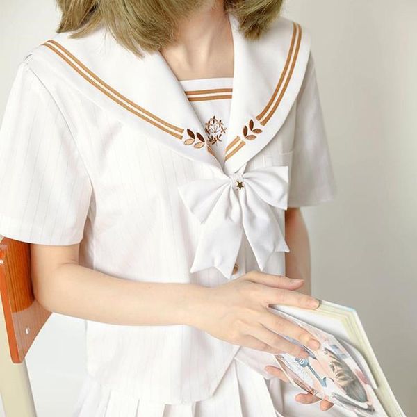 clothing sets school uniform white full set shirt + rock japanese style jk sailor suit short girl seifuku
clothing sets school uniform white full set shirt + rock japanese style jk sailor suit short girl seifuku