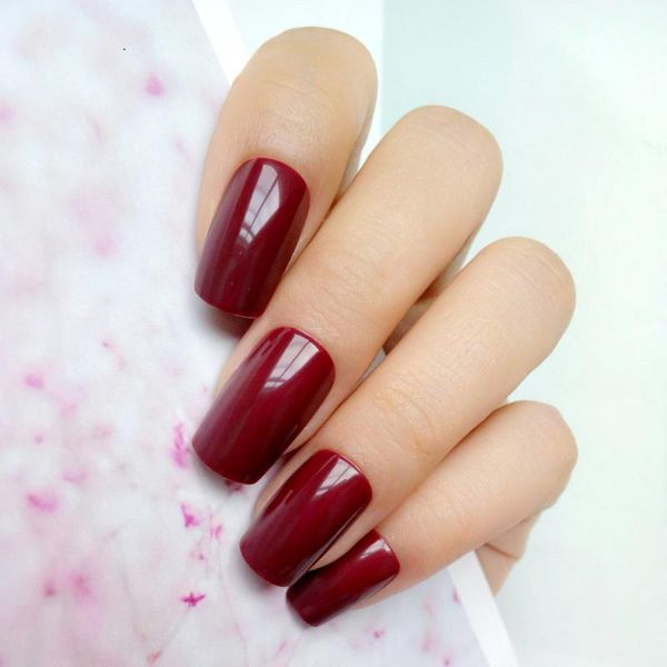 false nails 24pcs glossy dark brown medium square fake for design artificial diy full cover finger tips manicure tools, Red;gold
false nails 24pcs glossy dark brown medium square fake for design artificial diy full cover finger tips manicure tools, Red;gold