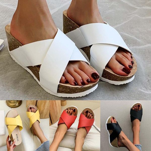 slippers women's sandals summer casual round toe buckle cross strap flat solid color beach gladiator non-slip flip flop, Black
slippers women's sandals summer casual round toe buckle cross strap flat solid color beach gladiator non-slip flip flop, Black