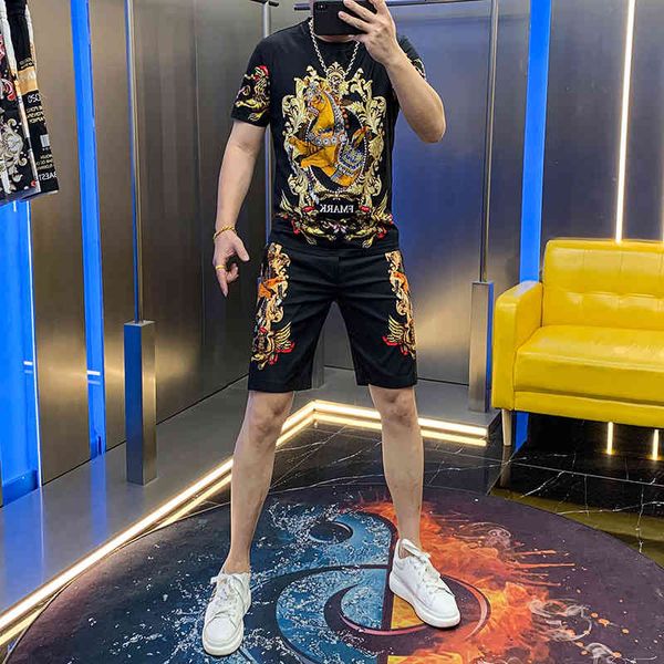 hoodies fashion summer two piece personality horse impression broca de shorts short suit, Black
hoodies fashion summer two piece personality horse impression broca de shorts short suit, Black