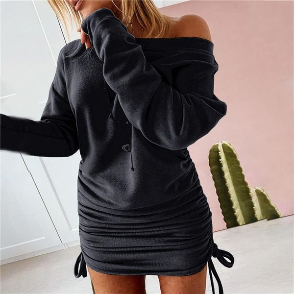 drawstring ruched dress ladies o neck long sleeves soft mini vintage autumn club wear vestidos casual dresses, Black;gray
drawstring ruched dress ladies o neck long sleeves soft mini vintage autumn club wear vestidos casual dresses, Black;gray