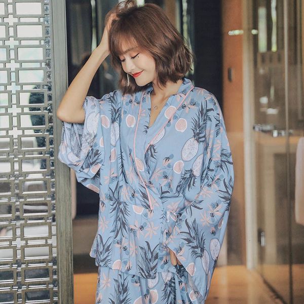 women's sleepwear ladies fresh style pineapple printed pajamas set loose wide sleeve kimono women thin homewear for spring 0bti, Black;red
women's sleepwear ladies fresh style pineapple printed pajamas set loose wide sleeve kimono women thin homewear for spring 0bti, Black;red