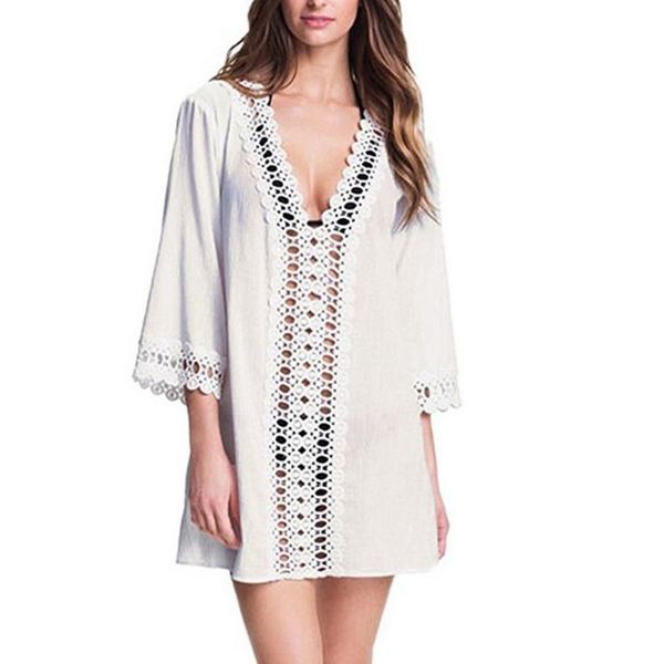 summer women cover up beachwear holiday solid swimwear fashion ups soft loose short bohemian spring casual women's, White;black
summer women cover up beachwear holiday solid swimwear fashion ups soft loose short bohemian spring casual women's, White;black